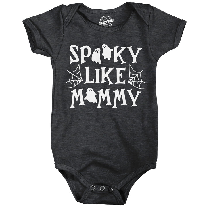 Funny Heather Black - Spooky Mommy Spooky Like Mommy Onesie Nerdy Halloween Tee