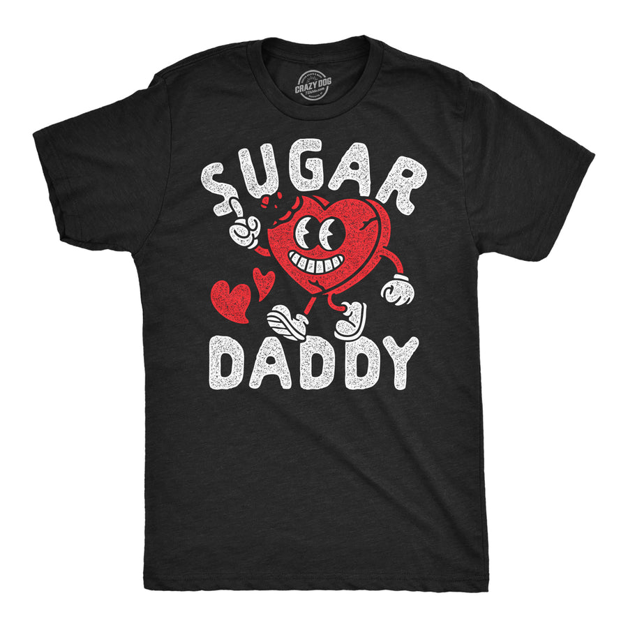 Funny Heather Black - Sugar Daddy Heart Sugar Daddy Heart Mens T Shirt Nerdy Valentine's Day sarcastic Tee