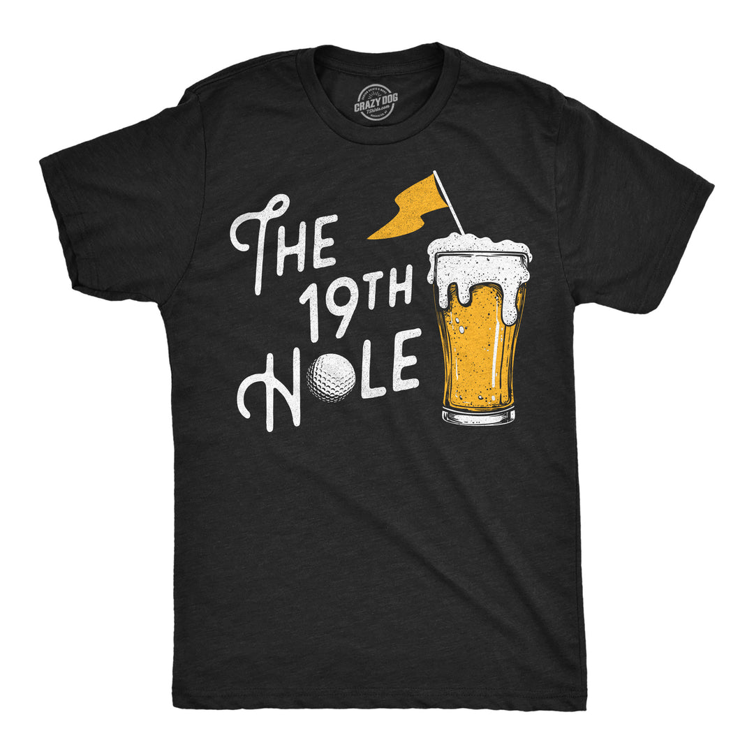 Funny Heather Black - 19th Hole The 19th Hole Mens T Shirt Nerdy golf drinking Tee