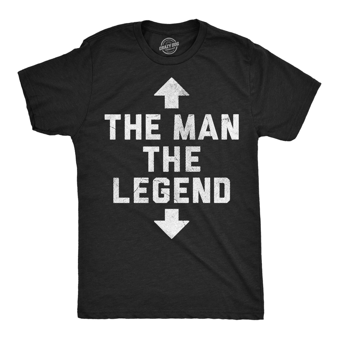 Funny Heather Black - The Men Legend The Man The Legend Mens T Shirt Nerdy Father's Day Tee