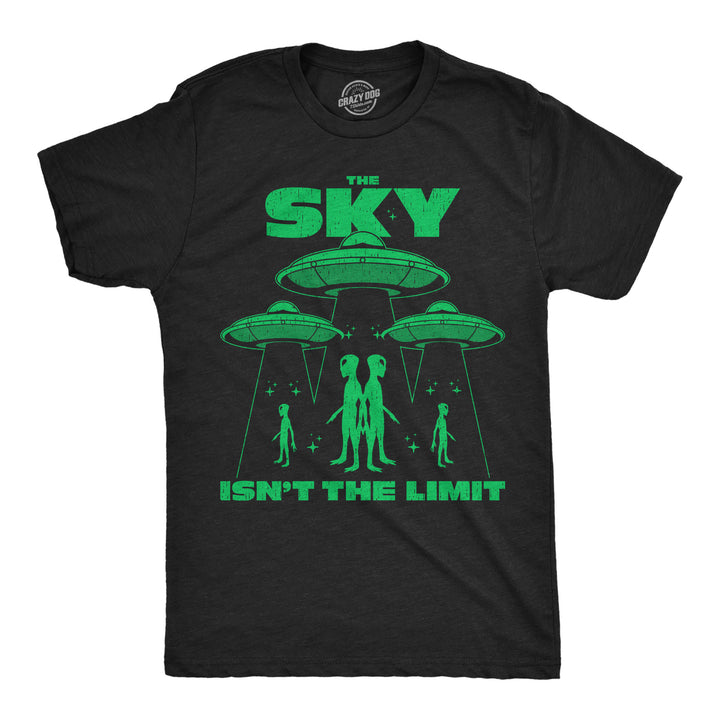 Funny Heather Black - Sky Isnt The Limit The Sky Isnt The Limit Mens T Shirt Nerdy space sarcastic Tee