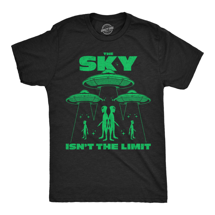 Funny Heather Black - Sky Isnt The Limit The Sky Isnt The Limit Mens T Shirt Nerdy space sarcastic Tee