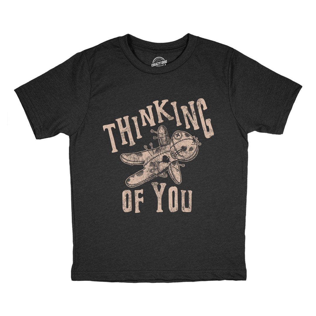 Funny Heather Black - Thinking Of You Thinking Of You Youth T Shirt Nerdy Halloween Tee