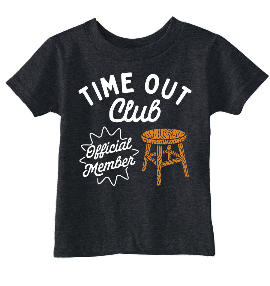 Funny Heather Black - Time Out Club Time Out Club Toddler T Shirt Nerdy sarcastic Tee