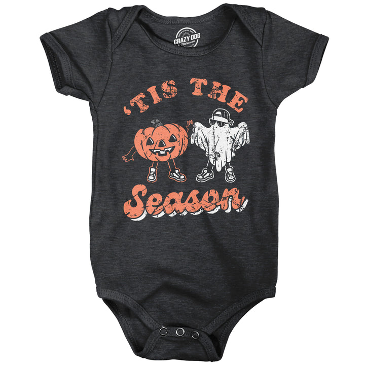 Funny Heather Black - Tis The Season Tis The Season Halloween Onesie Nerdy Halloween Tee