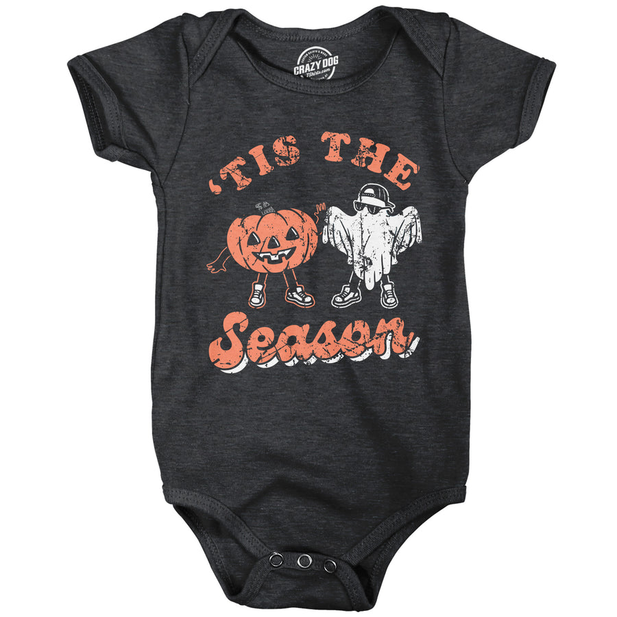 Funny Heather Black - Tis The Season Tis The Season Halloween Onesie Nerdy Halloween Tee