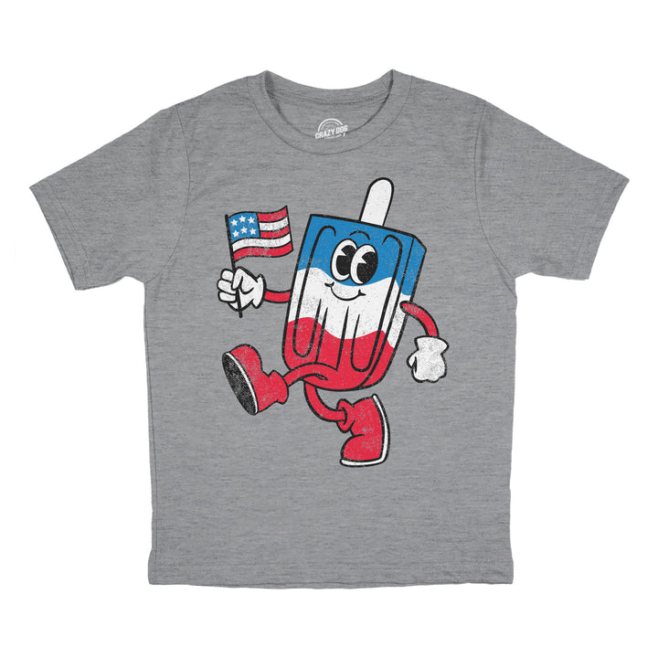 Funny Light Heather Grey - USA Popsicle USA Popsicle Youth T Shirt Nerdy Fourth Of July Tee