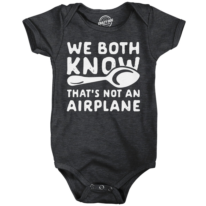 Funny Heather Black - Not An Airplane We Both Know Thats Not An Airplane Onesie Nerdy sarcastic Tee
