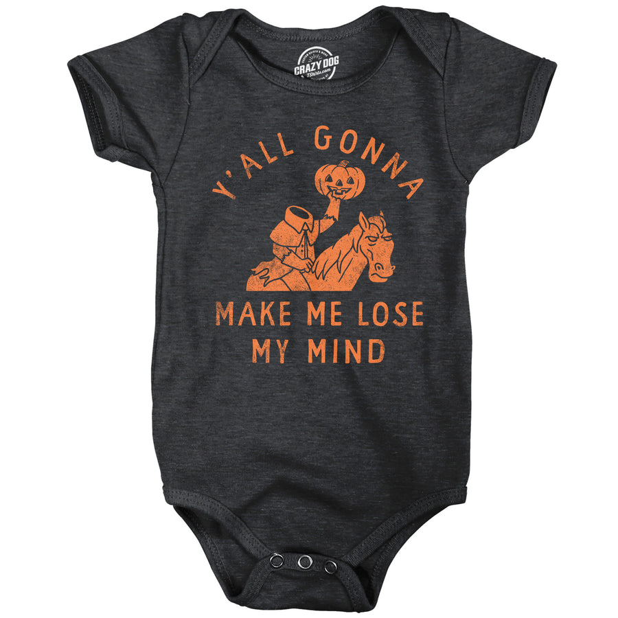 Funny Heather Black - Lose My Mind Yall Gonna Make Me Lose My Mind Onesie Nerdy Halloween Tee
