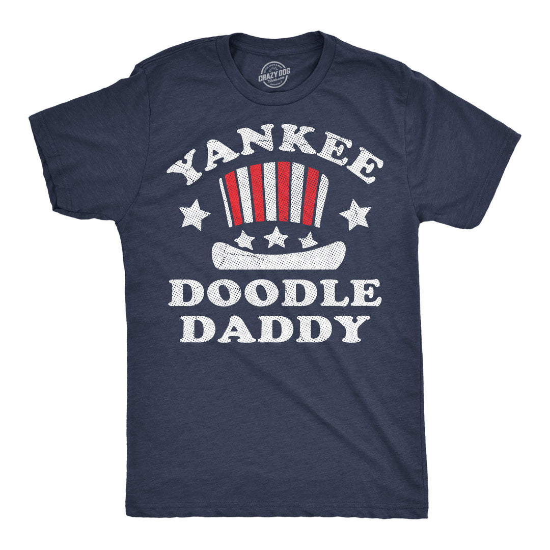 Funny Heather Navy - Yankee Doodle Daddy Yankee Doodle Daddy Mens T Shirt Nerdy Fourth Of July sarcastic Tee