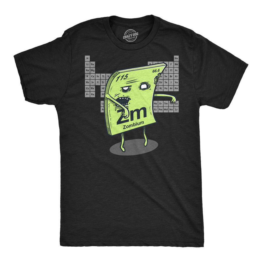 Funny Heather Black - Zombium Zombium Mens T Shirt Nerdy science Zombie Tee