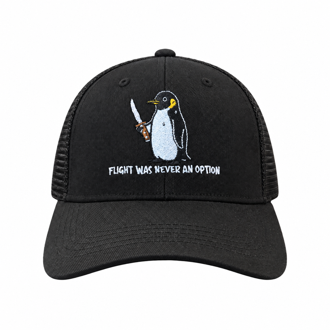 Funny Trucker Black - Flight Never Option Flight Was Never An Option Nerdy animal Tee