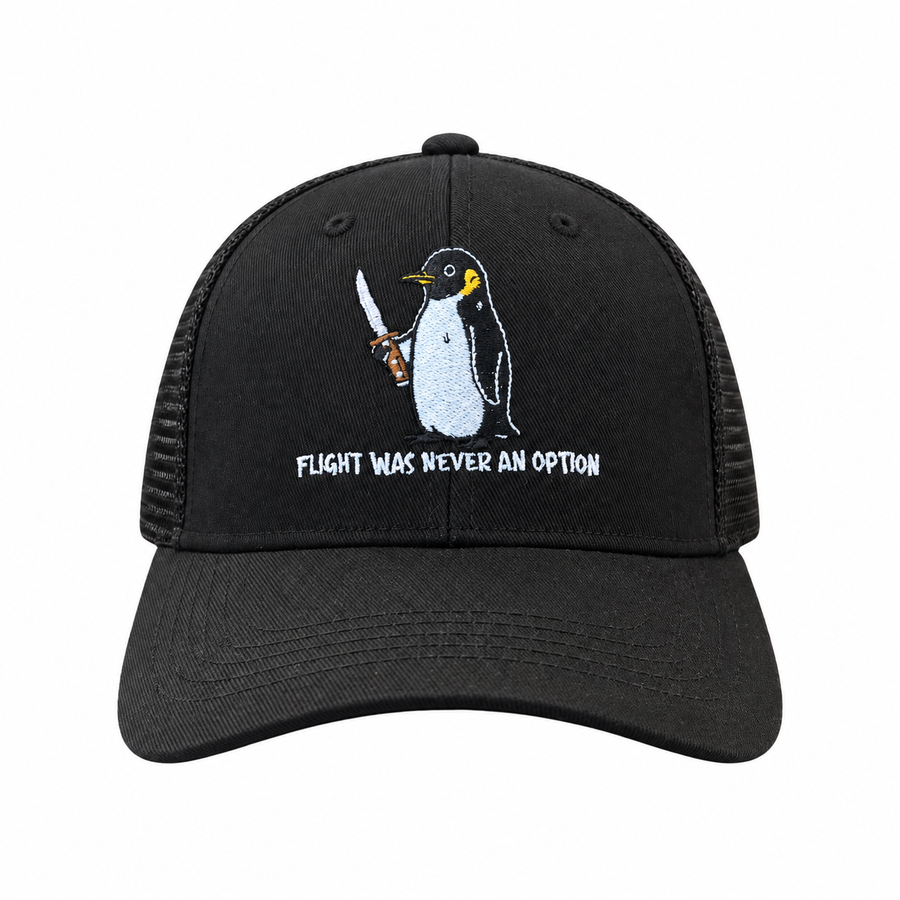 Funny Trucker Black - Flight Never Option Flight Was Never An Option Nerdy animal Tee