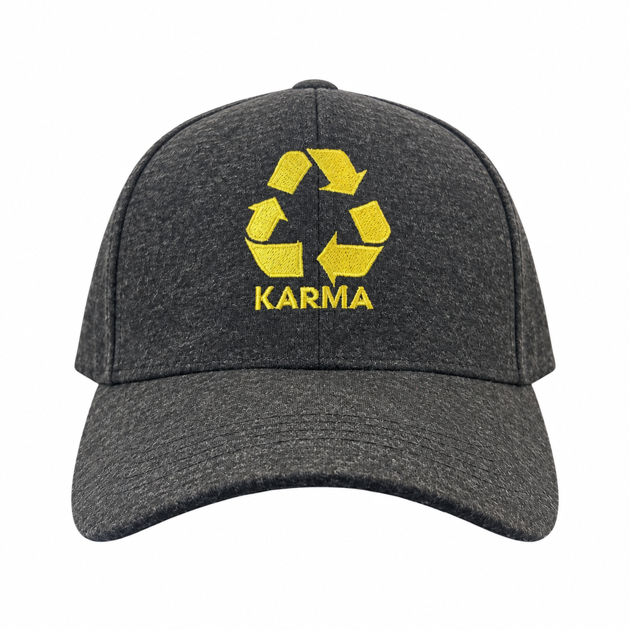 Funny Heather Black - Karma Recycler Karma Recycler Nerdy Earth Day Motivational Tee