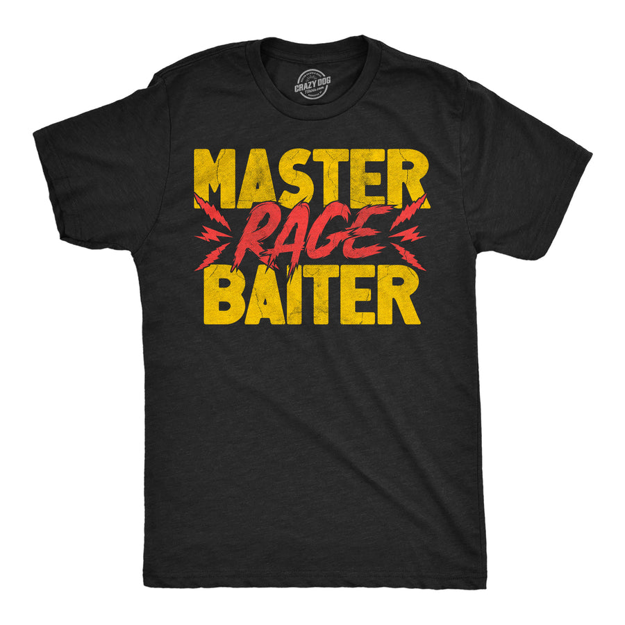 Funny Heather Black - Master Rage Baiter Master Rage Baiter Mens T Shirt Nerdy Tee