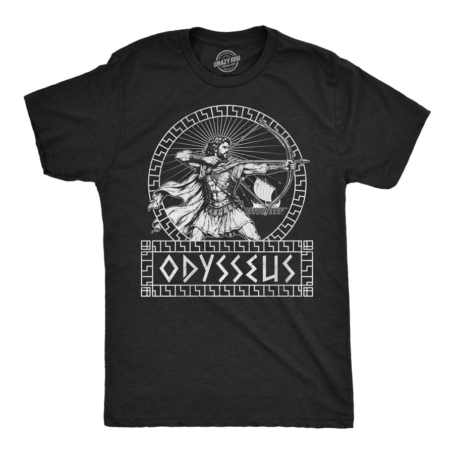 Funny Heather Black - Odysseus Odysseus Logo Mens T Shirt Nerdy TV & Movies Tee
