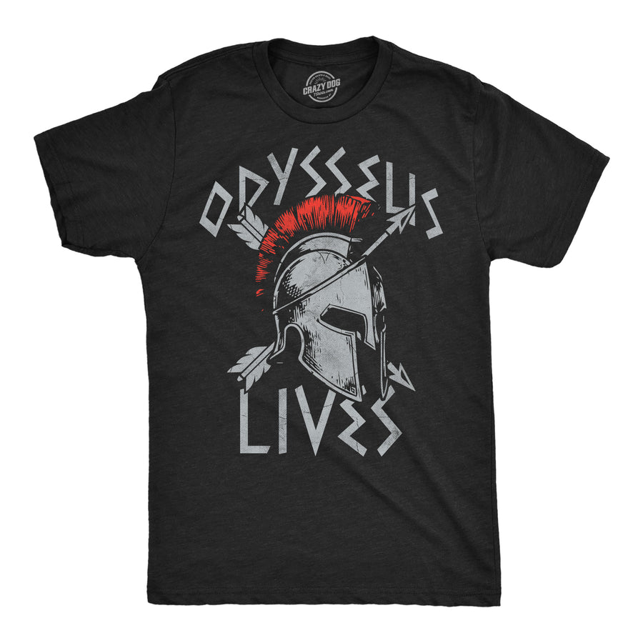 Funny Heather Black - Odysseus Lives Odysseus Lives Mens T Shirt Nerdy TV & Movies Tee