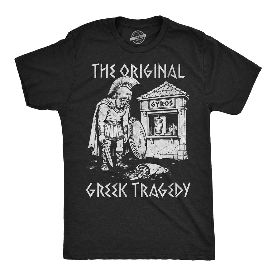 Funny Heather Black - Original Greek Tragedy The Original Greek Tragedy Mens T Shirt Nerdy food Tee