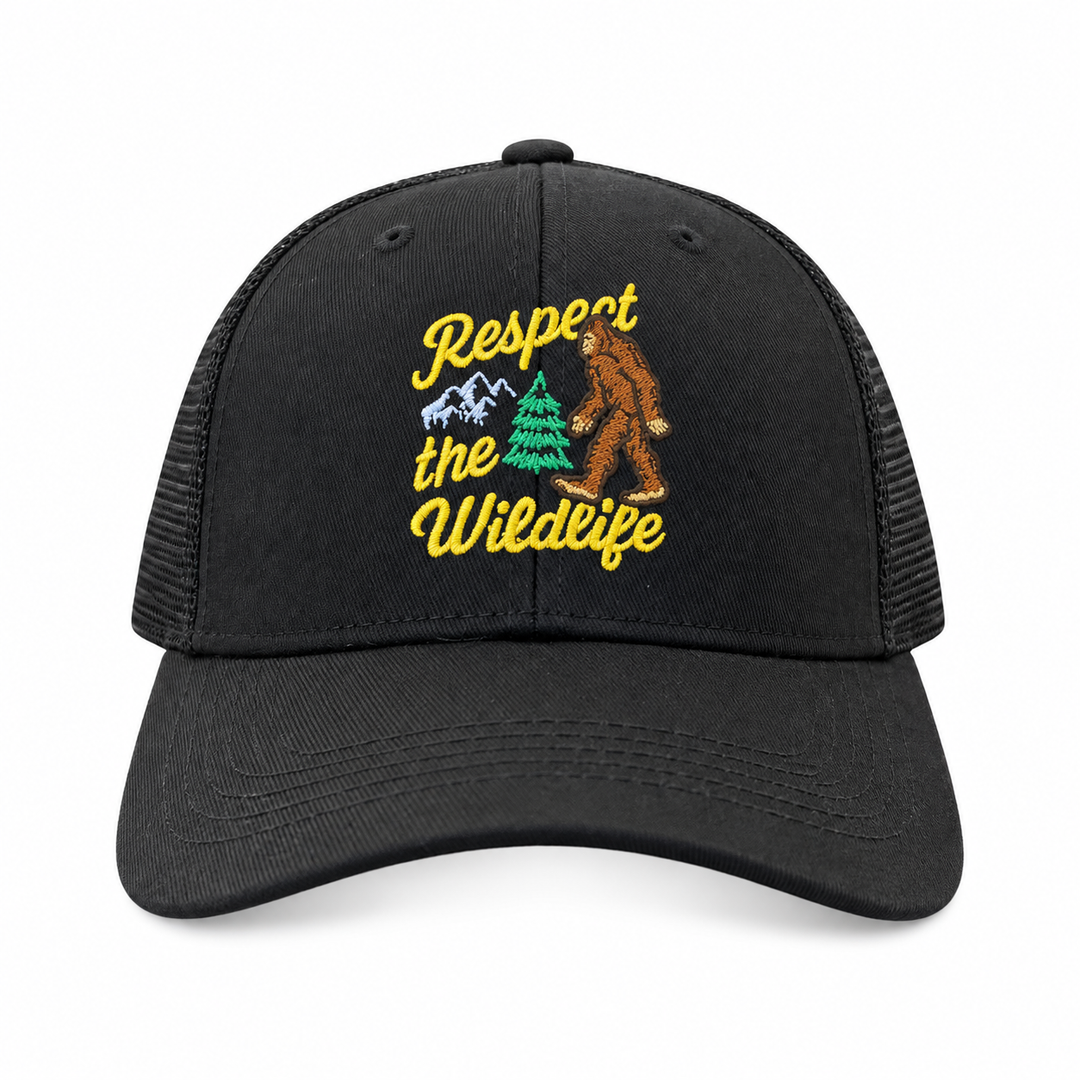 Funny Trucker Black - Respect The Wildlife Respect The Wildlife Nerdy Camping Tee