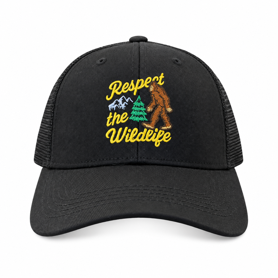 Funny Trucker Black - Respect The Wildlife Respect The Wildlife Nerdy Camping Tee