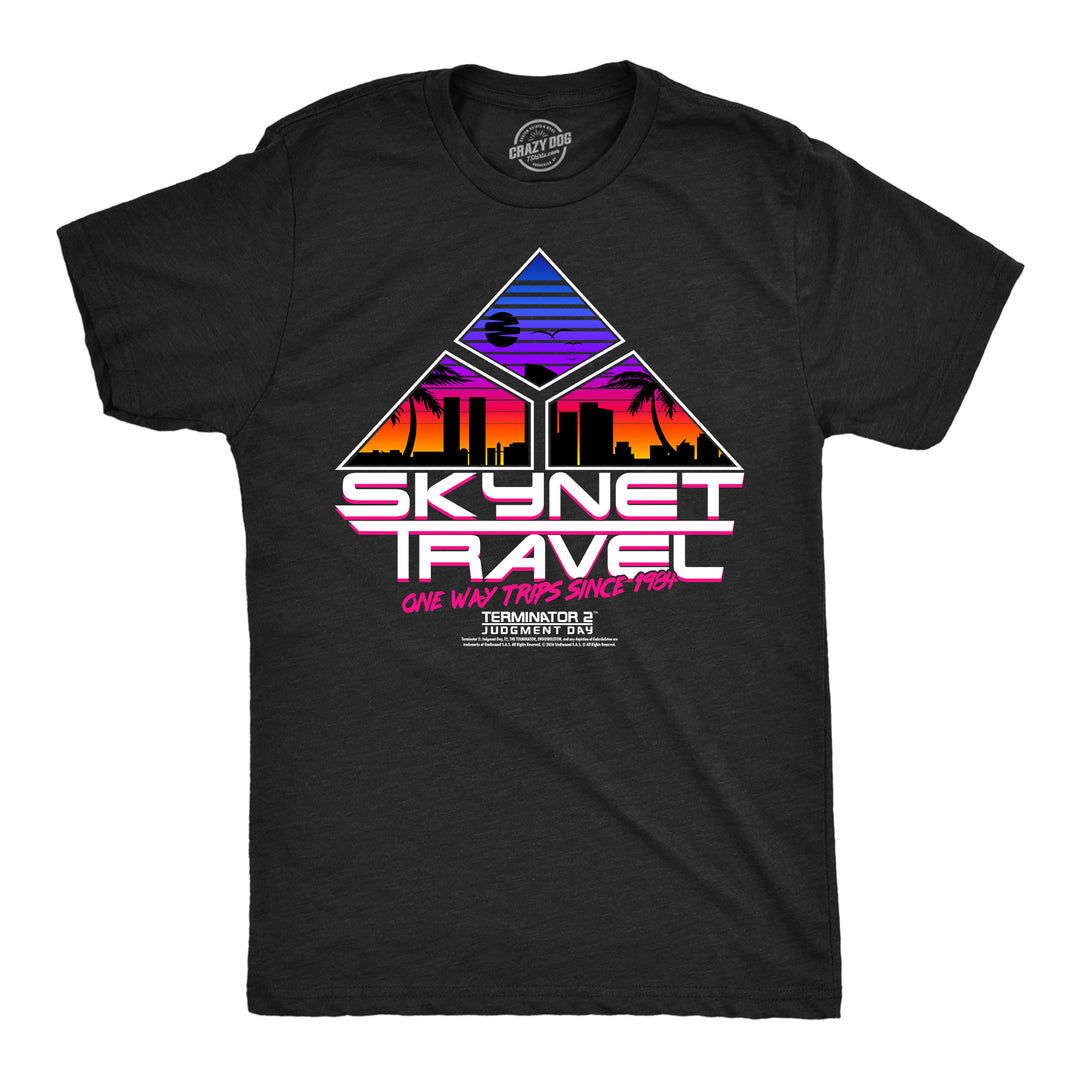 Funny Heather Black - Skynet Travel Skynet Travel Mens T Shirt Nerdy TV & Movies Tee