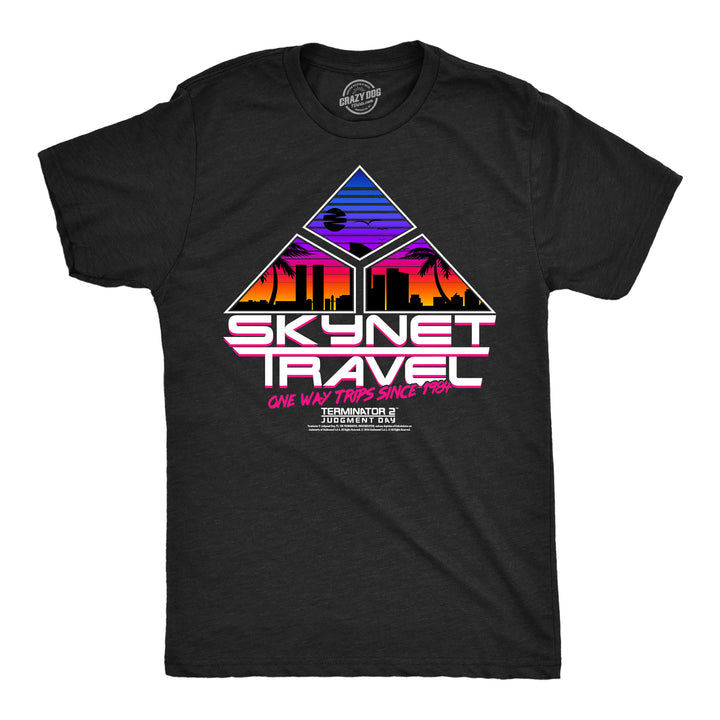 Funny Heather Black - Skynet Travel Skynet Travel Mens T Shirt Nerdy TV & Movies Tee