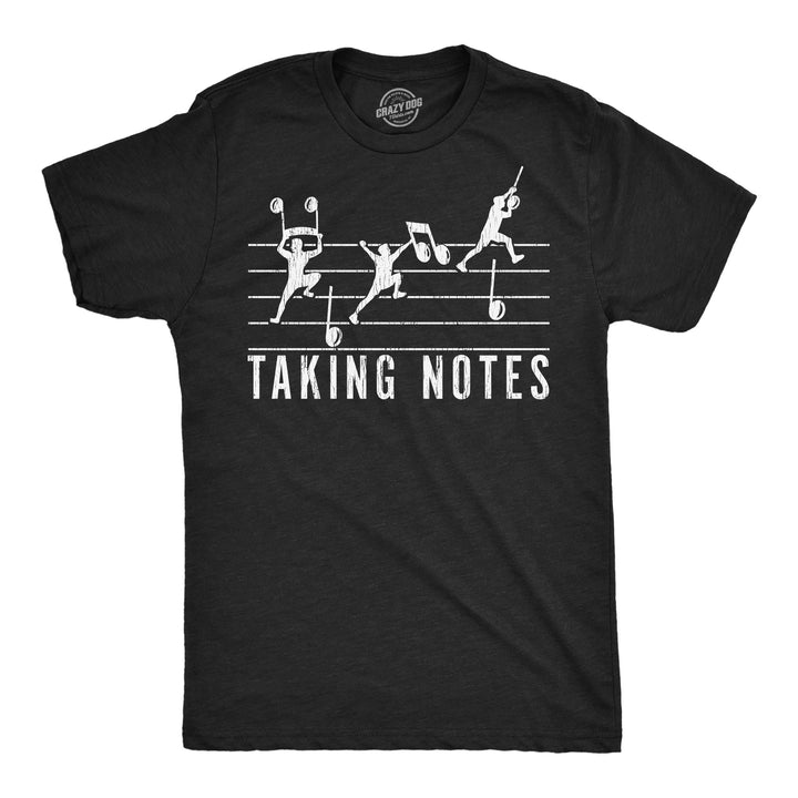 Funny Heather Black - Taking Notes Taking Notes Mens T Shirt Nerdy music Tee
