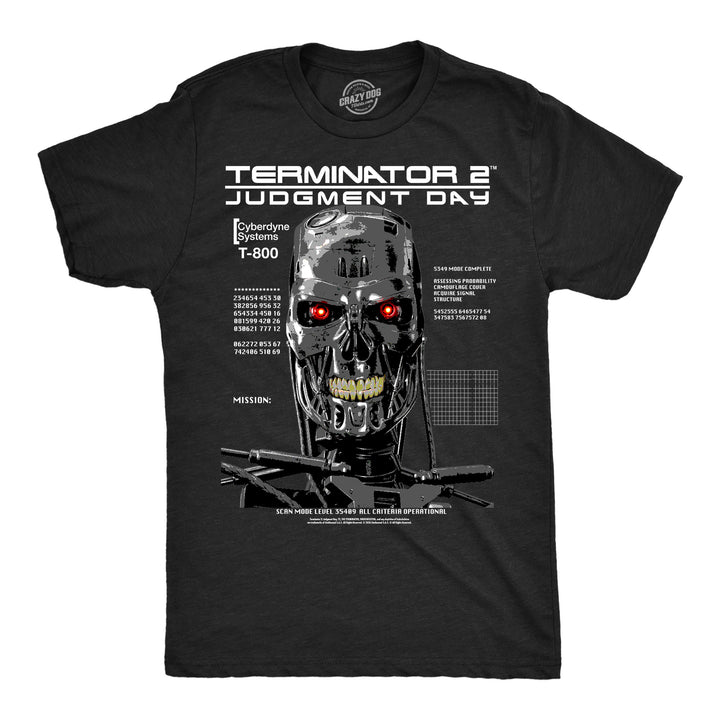 Funny Heather Black - T 800 Endo Skull T 800 Endo Skull Mens T Shirt Nerdy TV & Movies Tee