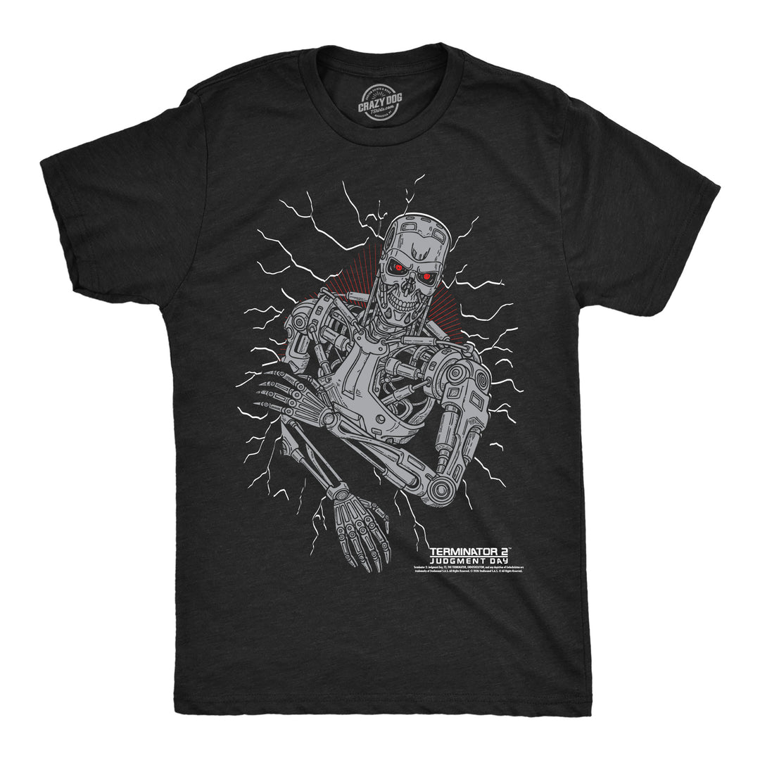 Funny Heather Black - T 800 Bust Through T 800 Bust Through Mens T Shirt Nerdy TV & Movies Tee
