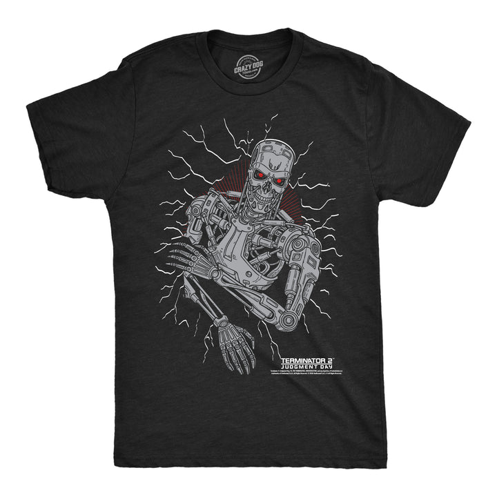 Funny Heather Black - T 800 Bust Through T 800 Bust Through Mens T Shirt Nerdy TV & Movies Tee