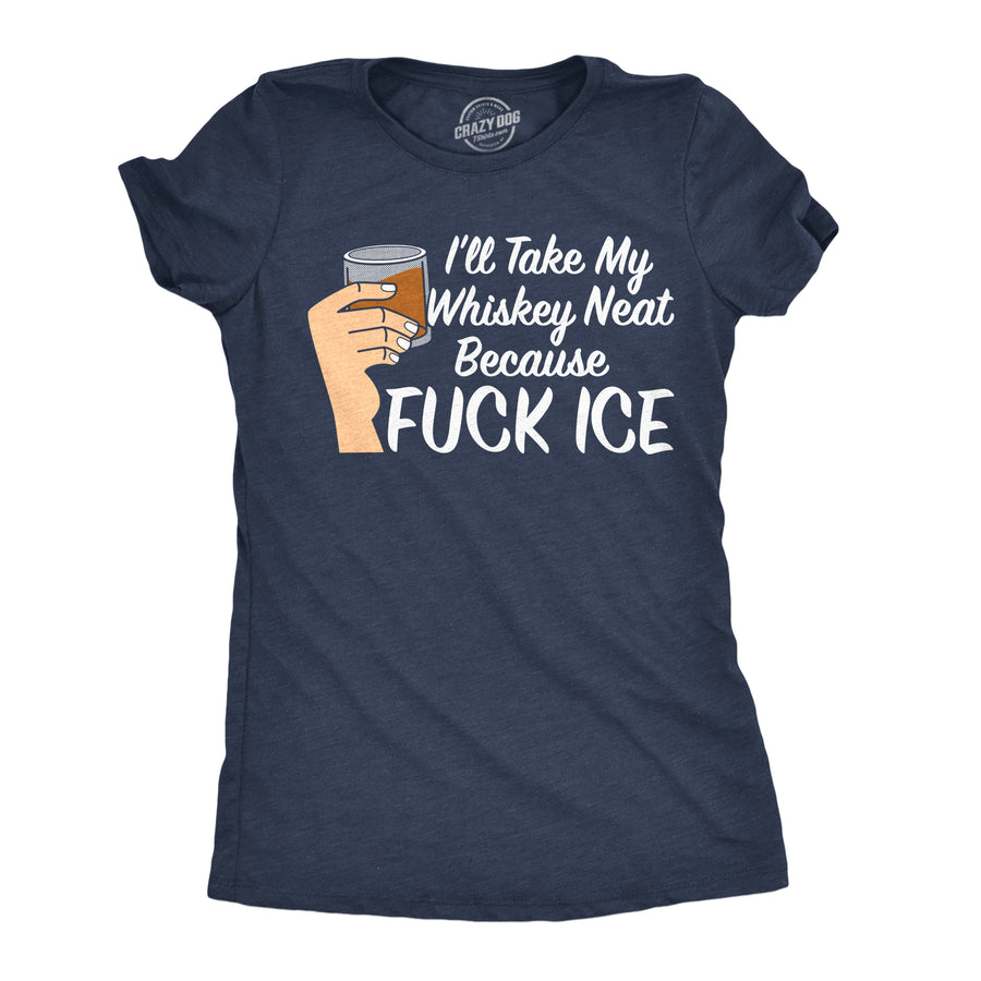 Funny Heather Black - Fuck ICE Fuck ICE No Human Is Illegal Womens T Shirt Nerdy Political Political Tee