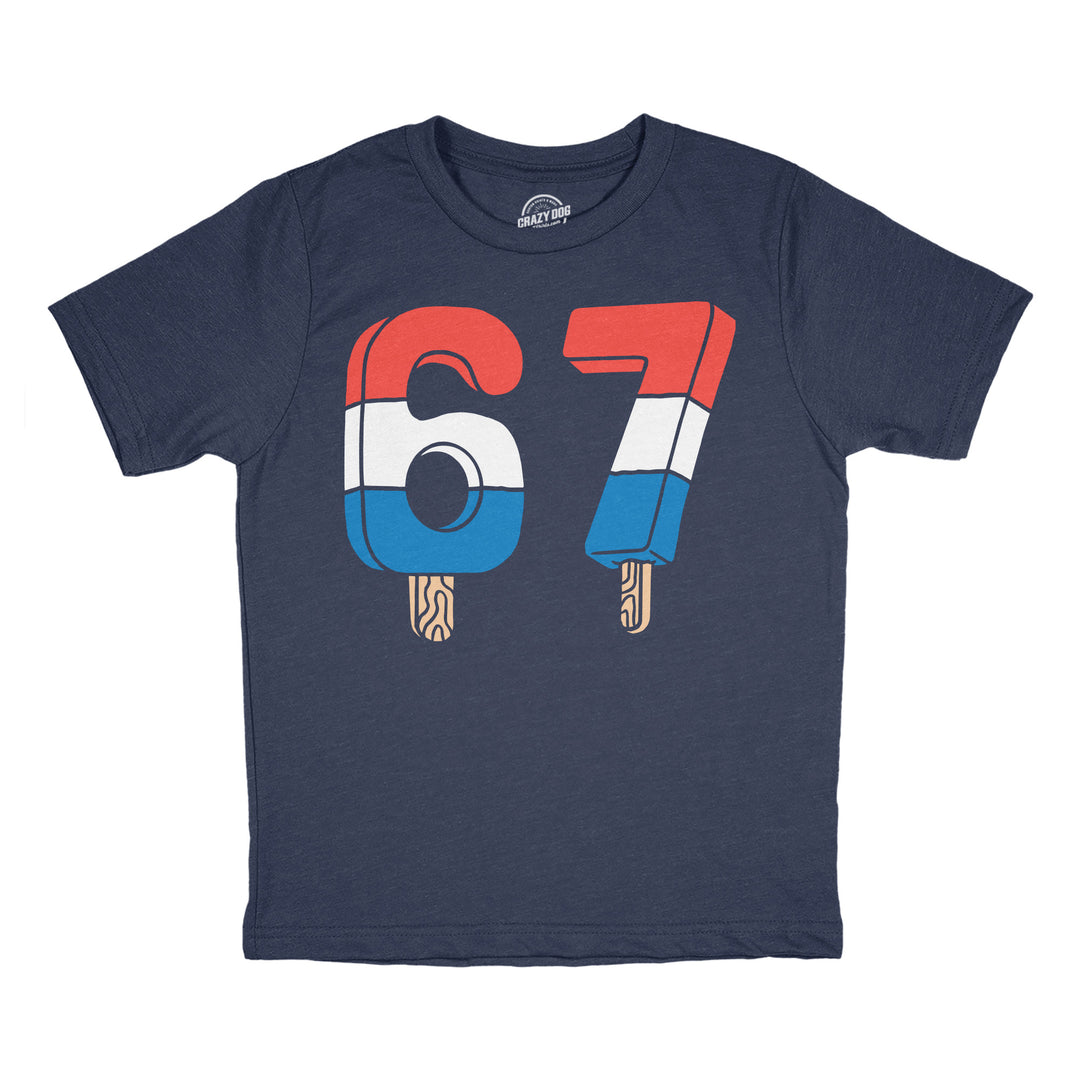 Funny Heather Navy - 6 7 Rocket Pop Six Seven Rocket Pop Youth T Shirt Nerdy Fourth Of July food internet Tee