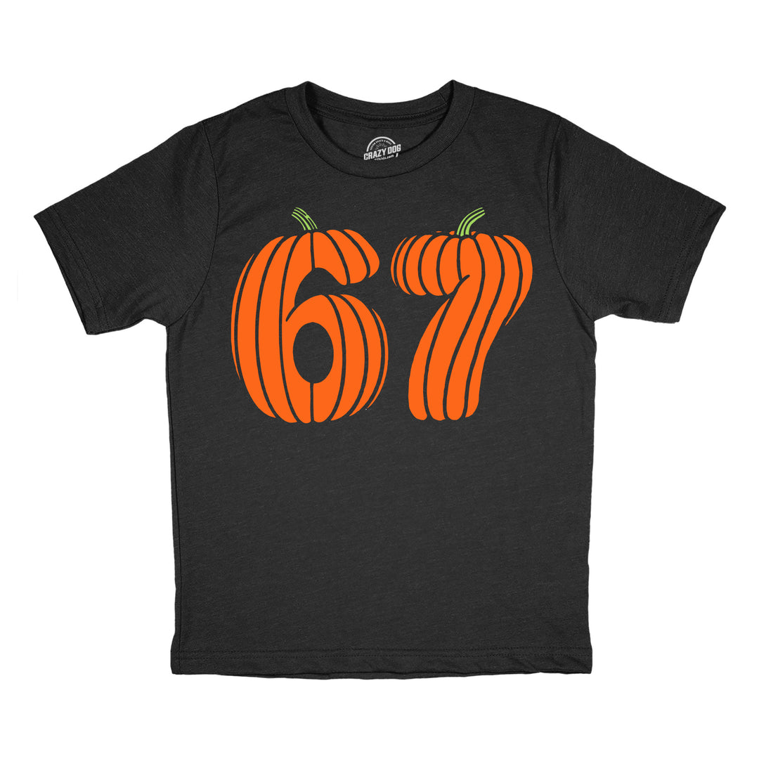 Funny Heather Black - 6 7 Pumpkins Six Seven Pumpkins Youth T Shirt Nerdy Halloween internet Tee