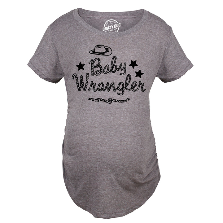 Funny Dark Heather Grey - Baby Wrangler Baby Wrangler Maternity T Shirt Nerdy blank Tee