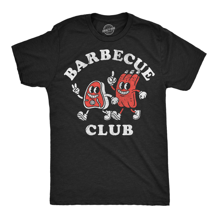 Funny Heather Black - Barbecue Club Barbecue Club Mens T Shirt Nerdy food Tee