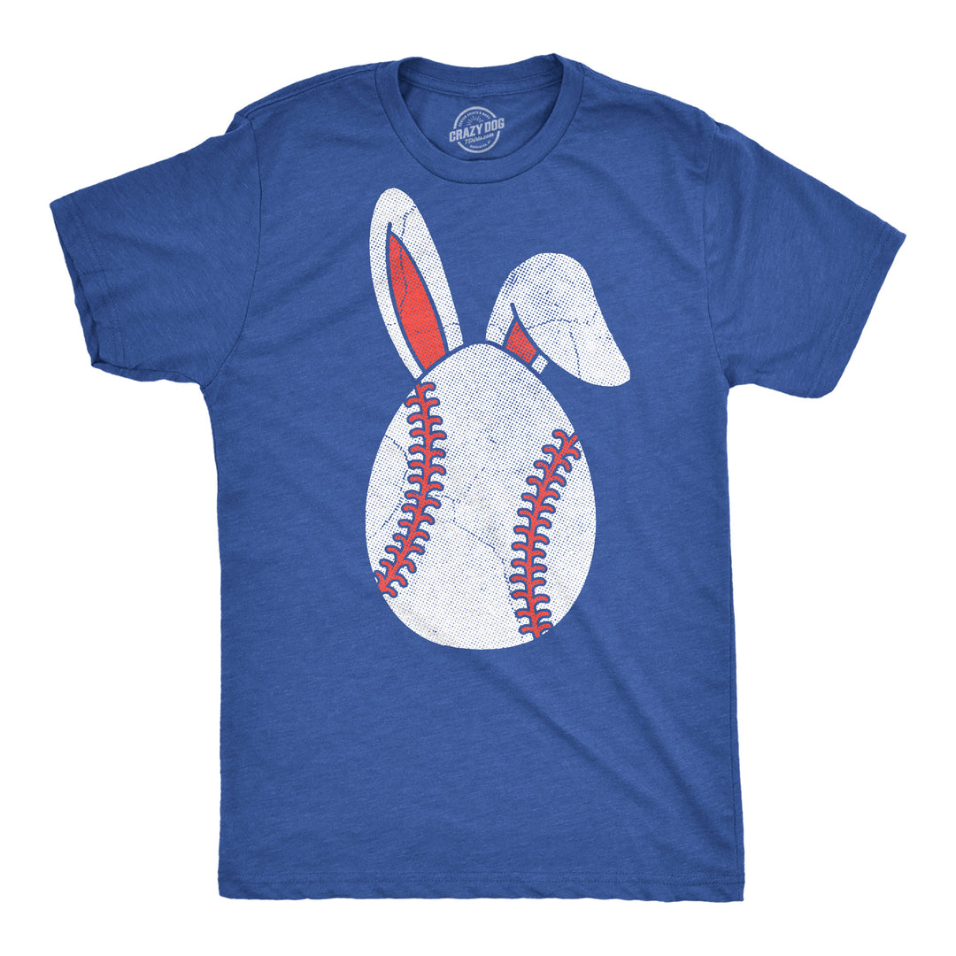 Funny Heather Royal - Baseball Easter Baseball Easter Egg Mens T Shirt Nerdy easter baseball Tee