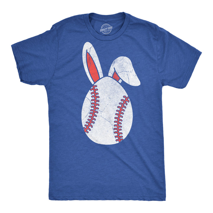 Funny Heather Royal - Baseball Easter Baseball Easter Egg Mens T Shirt Nerdy easter baseball Tee