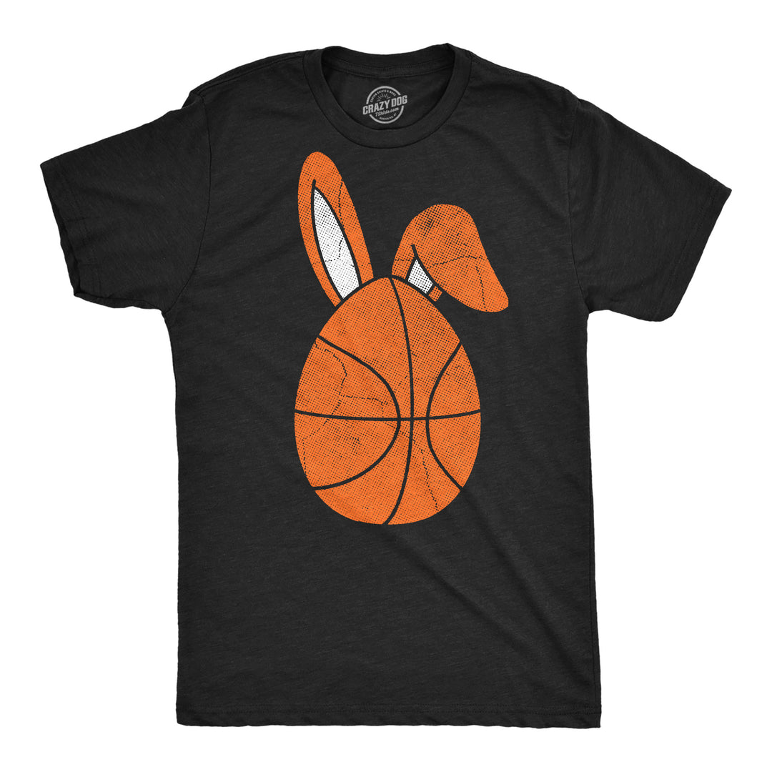 Funny Heather Black - Basketball Easter Egg Basketball Easter Egg Mens T Shirt Nerdy easter basketball Tee