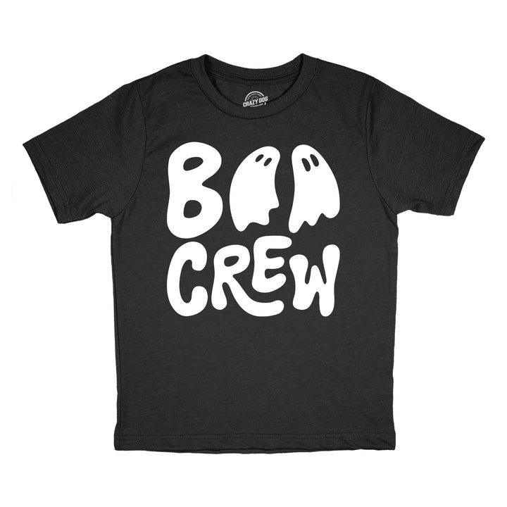 Funny Heather Black - Boo Crew Boo Crew Youth T Shirt Nerdy Halloween Tee