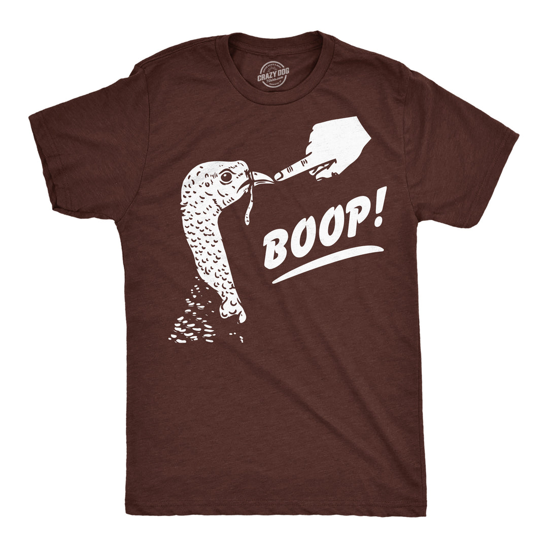 Funny Heather Brown - Boop Turkey Boop Turkey Mens T Shirt Nerdy Thanksgiving animal food Tee