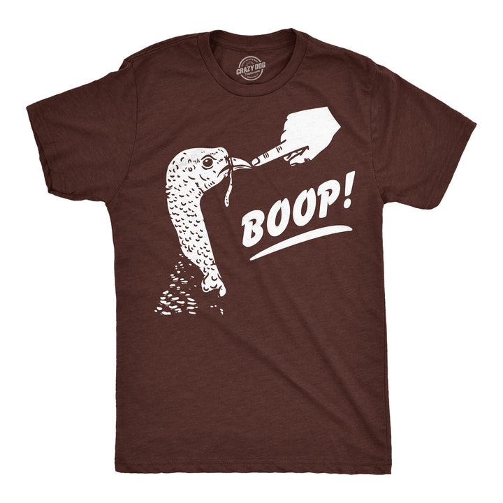 Funny Heather Brown - Boop Turkey Boop Turkey Mens T Shirt Nerdy Thanksgiving animal food Tee