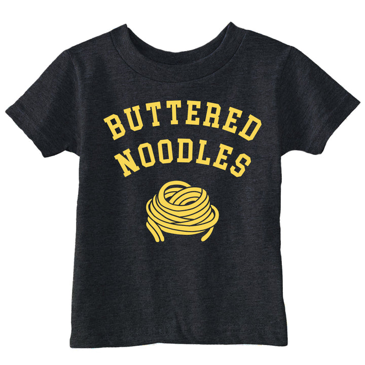 Funny Heather Black - Buttered Noodles Buttered Noodles Toddler T Shirt Nerdy food Tee
