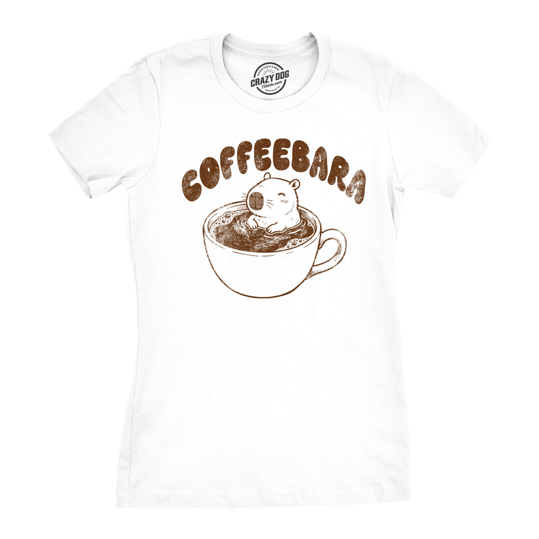 Funny White - Coffeebara Coffeebara Womens T Shirt Nerdy coffee animal Tee