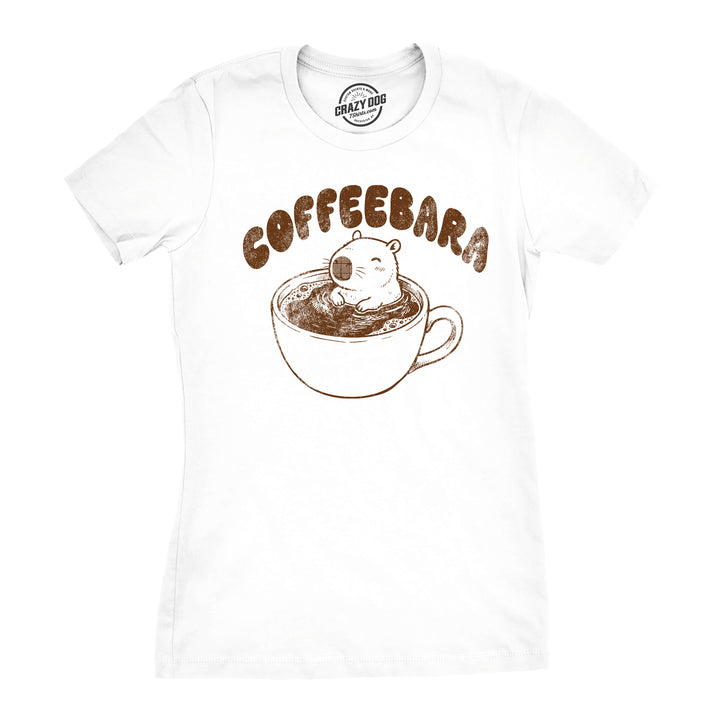 Funny White - Coffeebara Coffeebara Womens T Shirt Nerdy coffee animal Tee