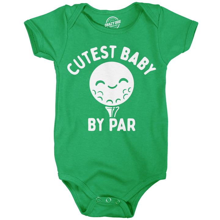 Funny Green - Cutest Baby By Par Cutest Baby By Par Onesie Nerdy Golf Tee