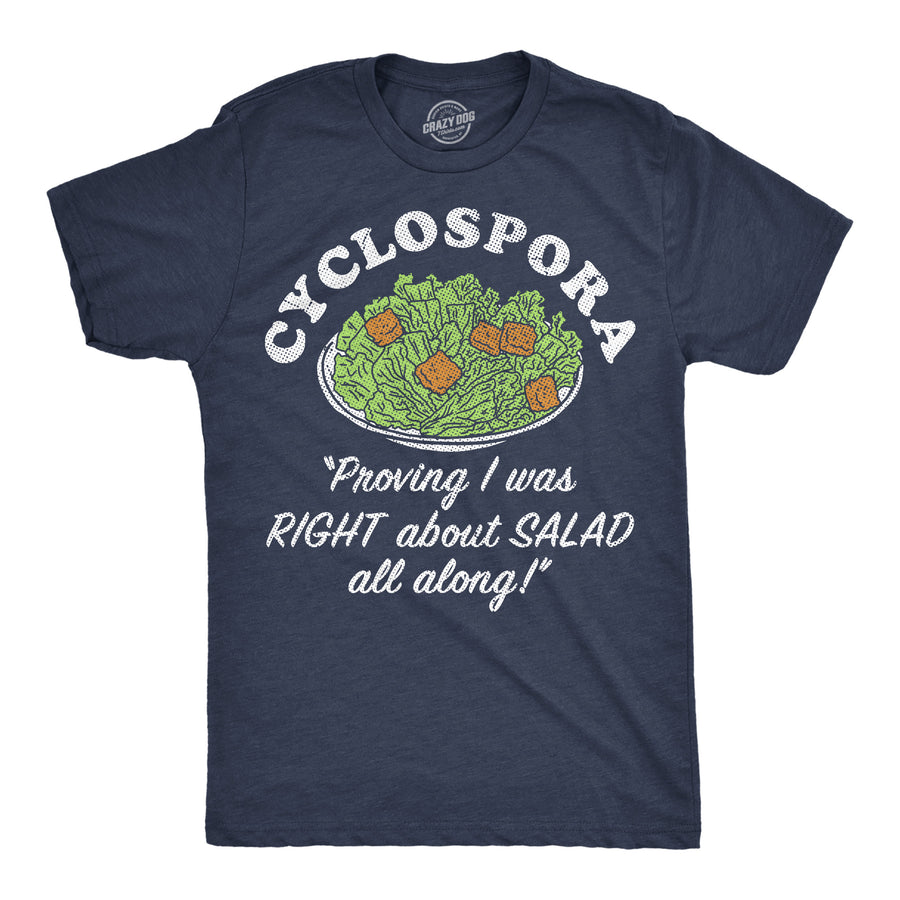 Funny Heather Navy - Cyclospora Cyclospora Mens T Shirt Nerdy food Tee
