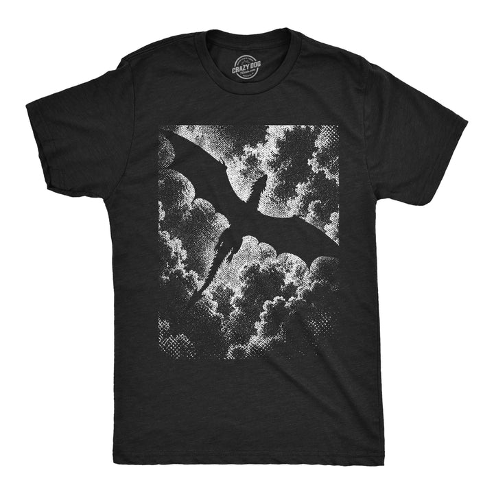 Funny Heather Black - Dragon Clouds Dragon Clouds Mens T Shirt Nerdy animal Tee