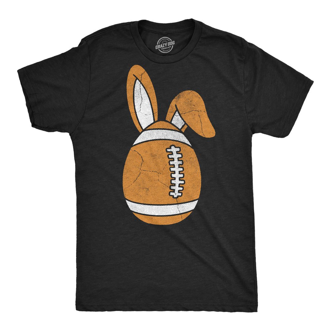 Funny Heather Black - Football Easter Egg Football Easter Egg Mens T Shirt Nerdy easter football Tee