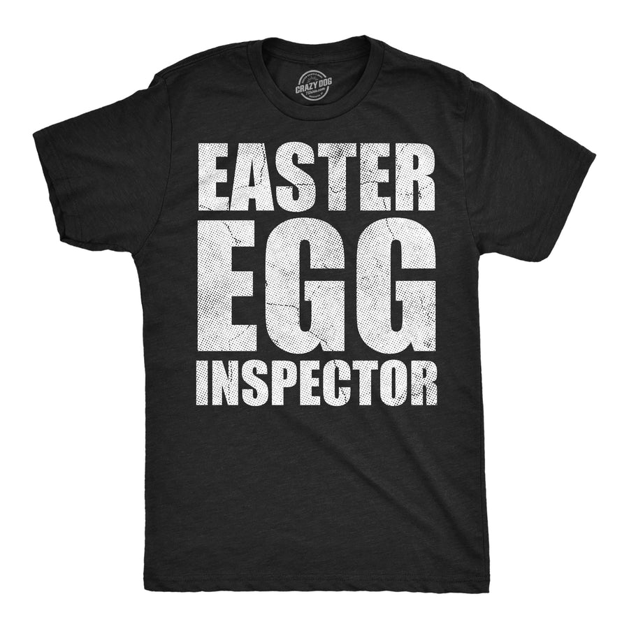 Funny Heather Black - Easter Egg Inspector Easter Egg Inspector Mens T Shirt Nerdy Easter Tee
