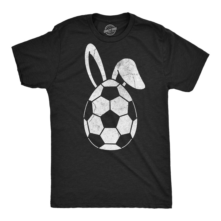 Funny Heather Black - Soccer Easter Egg Soccer Easter Egg Mens T Shirt Nerdy easter soccer Tee
